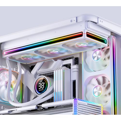 Image of JONSBO ZA-360W PC Case Fan,All(3)-in-One,Single Frame Unit 120mm ARGB,PWM, Silent Computer Fan with 4-Sides Infinity Mirror 2400RPM,28mm Thick Multiple Led Beads, Installation Ref to Tips