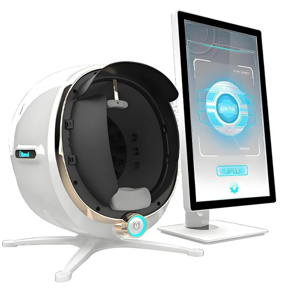BCBKD Analizador De Piel Profesional, Analizador Facial Inteligente 3D, Analizador De Humedad Facial, Máquina Analizadora De Piel con IA, Medidor De Hidratación De La Piel 13.3In