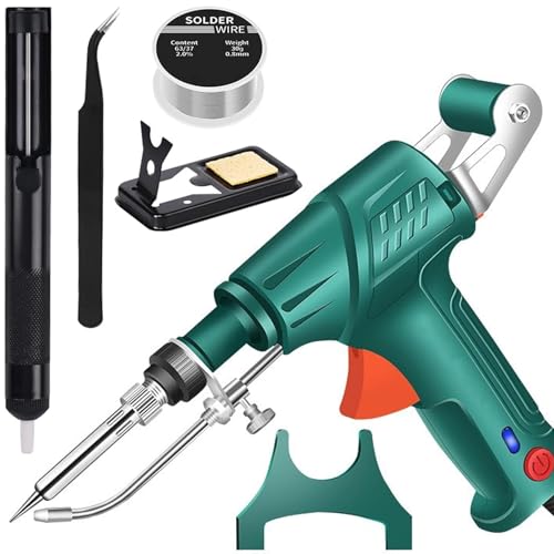 Internally Heated Industrial Laser Welding Tools Handheld Machine, Multi-function Soldering Iron Soldering Set, Automatic Corded for Industrial Home,Green