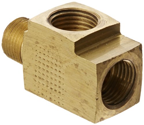 Eaton Weatherhead 752X4 Brass CA360 Inverted Flare Brass Fitting, Run Tee, 1/8