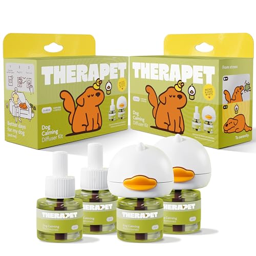 TheraPetMD 2-Pack 120-Days Dog Calming Diffuser Kits - Dog Pheromone Diffuser for Stress Destructive Behavior Pee Accidents Separation Anxiety Barking & Chewing - 120-Days Refills - Box May Vary