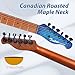 TOSTAR 39inch Telecaster Firefly Solid Body Electric Guitar for Adults Professional Player,Full Size 6 string, 2-Point Tremolo, Right Handed, Roasted Canadian Flamed Maple, Glossy Finish