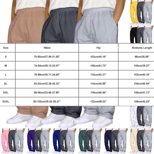 3 Pack Sweatpants for Men Baggy Fleece Open Bottom Straight Leg Workout Jogger Trousers Elastic Waist Casual Sweat Pants3
