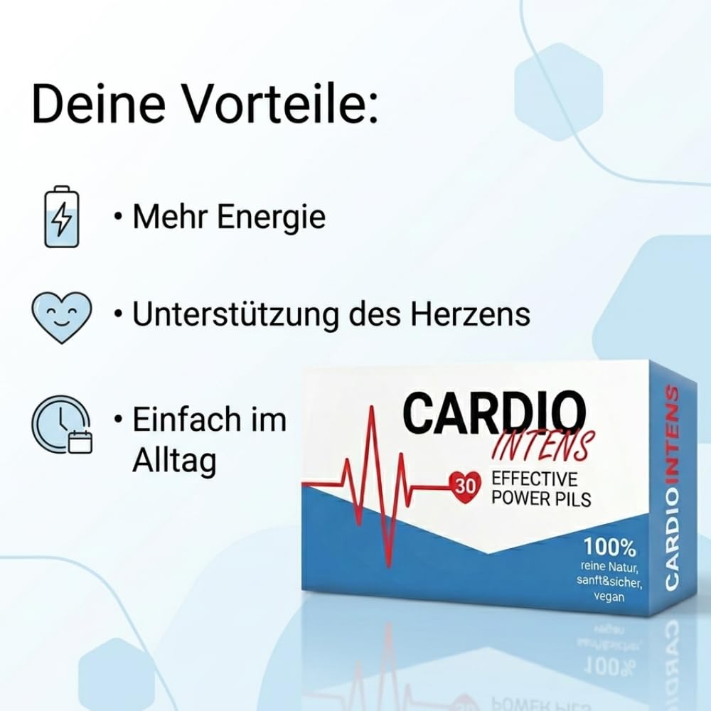 CARDIO Herz: Reguliert den Blutdruck - unterstützt Gesundheit schneller zu erreichen - Deutsche Herstellung