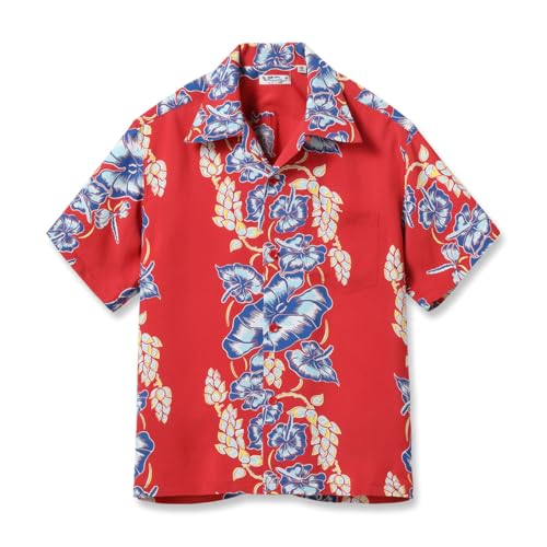 (サンサーフ)SUN SURF レーヨンアロハシャツ「ISLAND FLOWER CHAIN」(SS39425) (JP, アルファベット, 2XL, レッド)のサムネイル