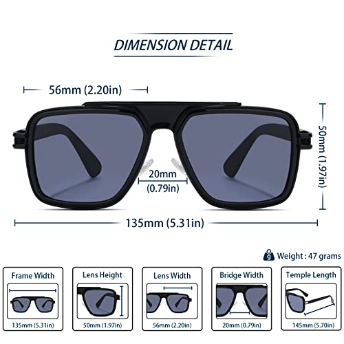 Image of Freckles Mark Trendy Retro Sunglasses for Men Women Stark Vintage Shades 70s Italian Fashion Square Metal Glasses