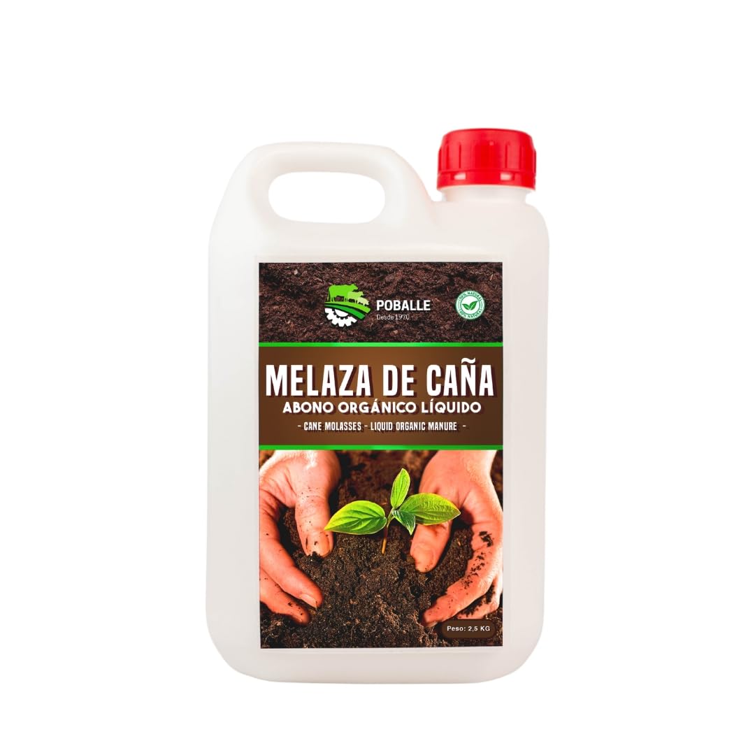 MELAZA POBALLE para COMPOST – Cultivo, cosechas y plantas. Garrafa de 2,5 kg de MELAZA de Caña de alta pureza. Genérico