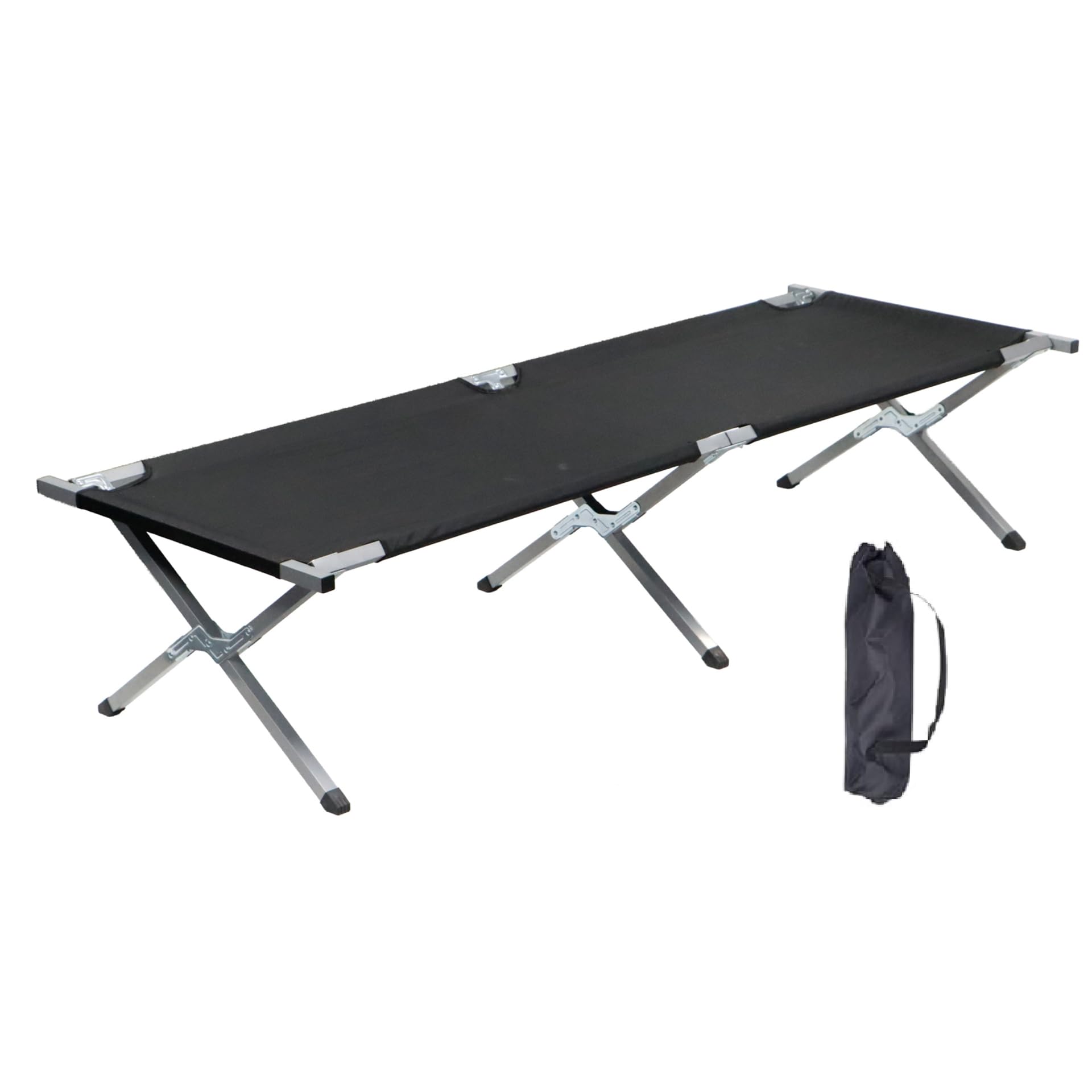Leisurewize - Aluminium Camping Bed, Foldable Lightweight Camp Bed 120kg Capacity, Portable Raised Camping Cot with Carry Bag for Camping, Festivals & Travel, 190x64x42cm