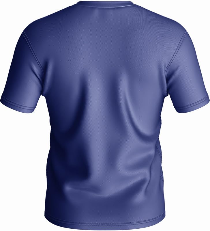 Image of Cotton Round Neck Yellow Printed Sports Half Sleeve T Shirt Jersey for Men