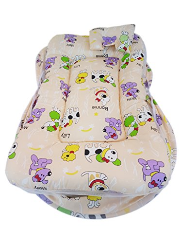 Image of Amardeep and Co Toddler Mattress with Mosquito and Insect Protection Net 70 * 40 cms (Bownie Cream)