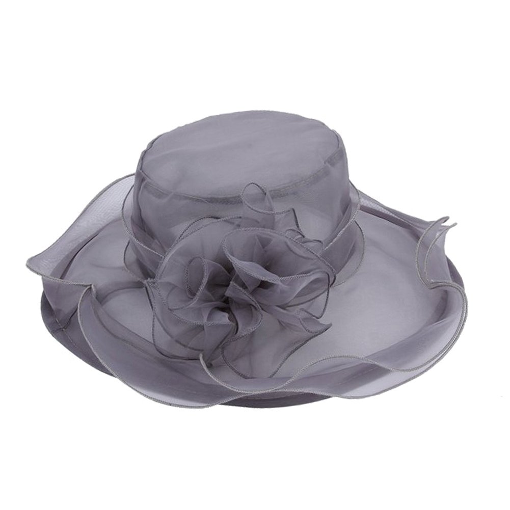 Antique Future Womens Kentucky Derby Sun Hat Wide Brim Wedding Church Racing 7 Color