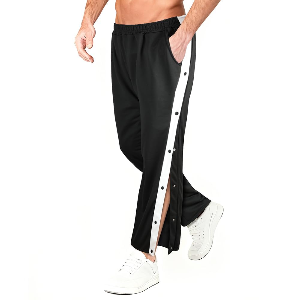 Pantalones de Rehabilitación para Hombre, Pantalones de Rehabilitación para Hombre con Apertura Lateral y Cremallera en la Pierna, Pantalones Deportivos Postoperatorios