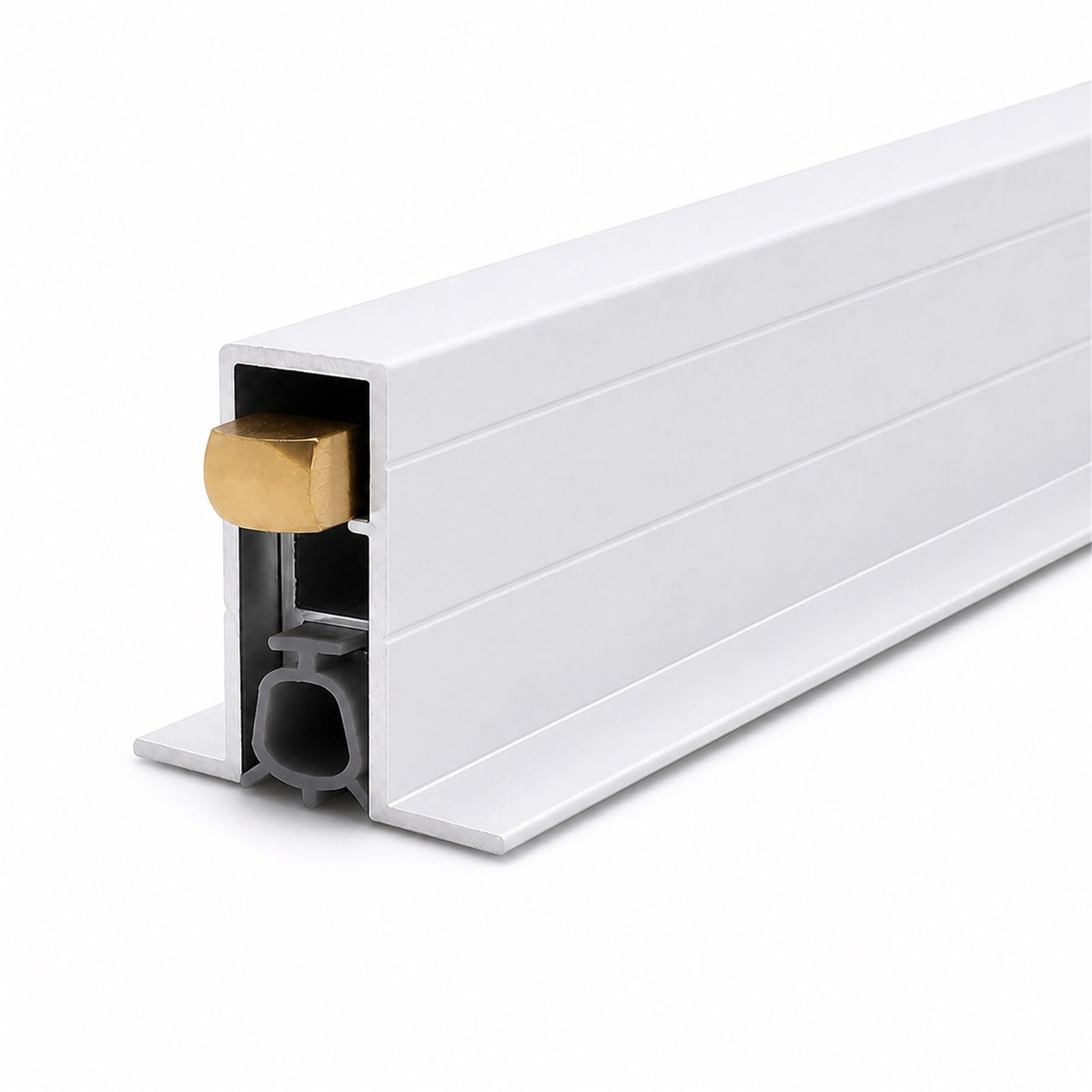 Paraspifferi Porta Alluminio su con Guarnizione Automatica Paraspifferi Sottoporta Incasso/Strisce Oscuranti per Parte Inferiore della Porta per Uso Domestico e Commerciale