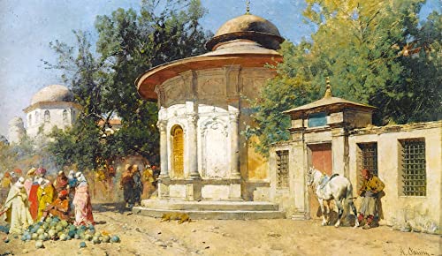 Tableau Toile Affiches d'Art Le marchand de pastèques Pasini 60x90