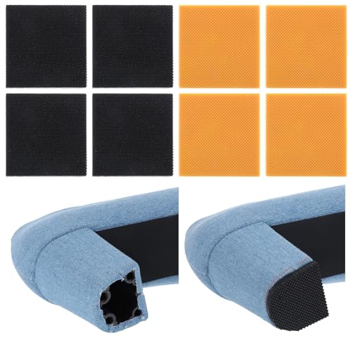 HJZHII 8pcs High Heels Patch, Rubber Boot Heel Replacement Square Sole Repair Tips Stickers Anti Heel Caps High Heel Tread Pad Non Slip Heel Protectors(6.2x6.2x0.4cm)