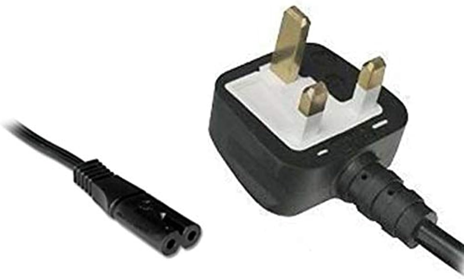 2 Pin Mains Power Lead Cable with Fuse UK Type 1.5 Meter