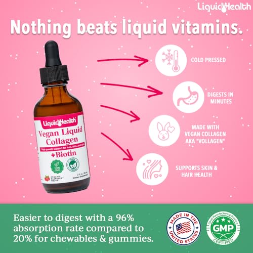 LIQUIDHEALTH Vegan Collagen Plus Biotin Drops