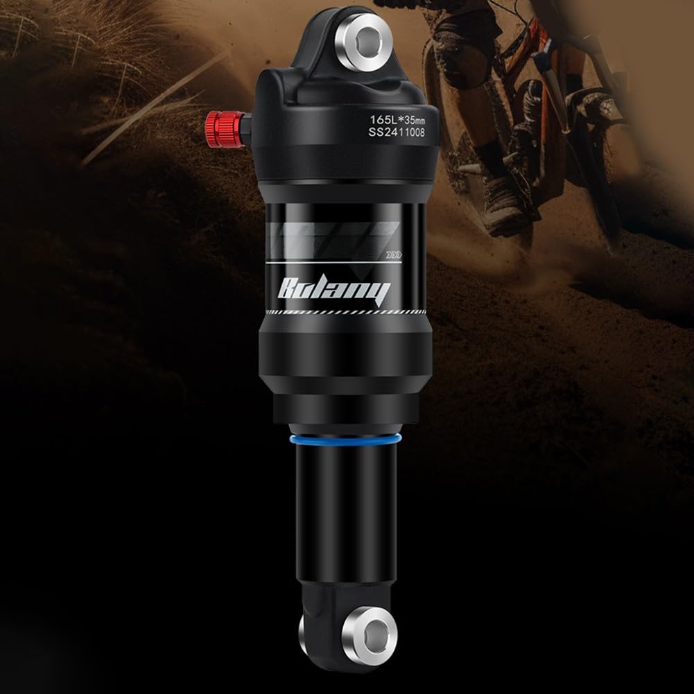 Ammortizzatore posteriore regolabile a pressione dell'aria per mountain bike 165 mm 190 mm ammortizzatore in lega di alluminio 35 mm 50 mm corsa per bici elettrica da discesa nera