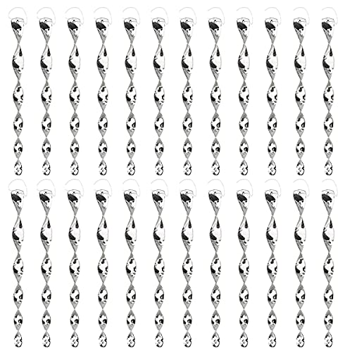 24 Pack Bird Reflective Scare Rods - Bird Scare Devices Ornamental Spiral Deterrent Control Device, Effective Hanging Bird Devices to Keep Birds Away from Your House Window Garden