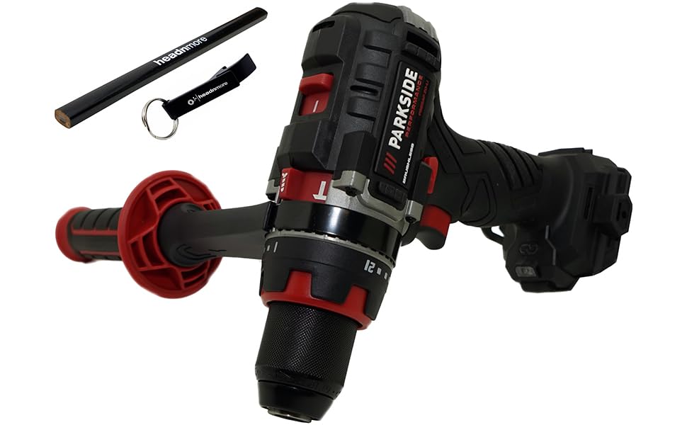 Oferta HEADNMORE para taladro percutor inalámbrico PARKSIDE PERFORMANCE® PSBSAP 20-Li – 20 V, 64 Nm, brushless, 2 velocidades, en maletín sin batería incl. lápiz y abridor HEADNMORE