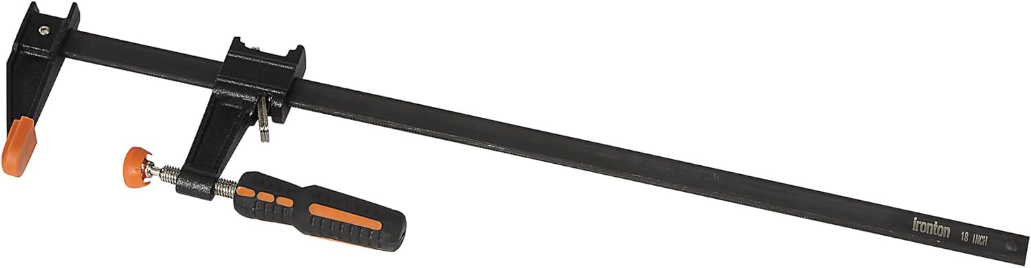 Ironton 18in. Quick-Release Bar Clamp, 2150-Lb. Clamping Pressure, 17.7in. Opening