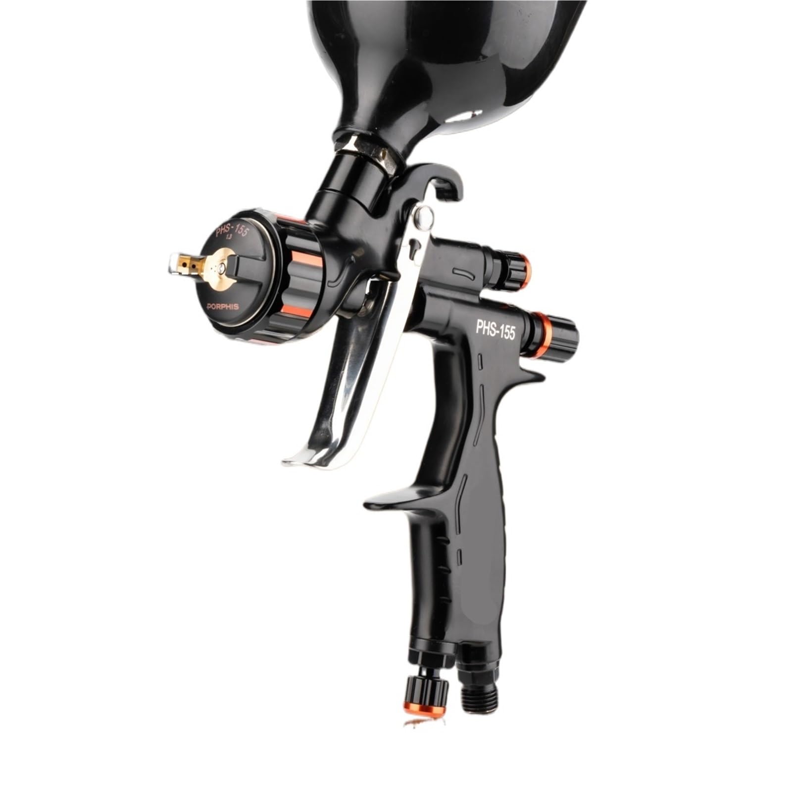 Spray PHS-155 1,3/1,8 mm MP Spray Aerograf Farba do malowania samochodowego Aerograf Naprawa Spray(Black PHS-155 1,8 MM)