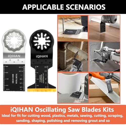 iQIHAN Lâminas Multiferramentas Starlock, Kits De Lâminas De Serra Oscilantes Com 3 Tipos De Ferrame