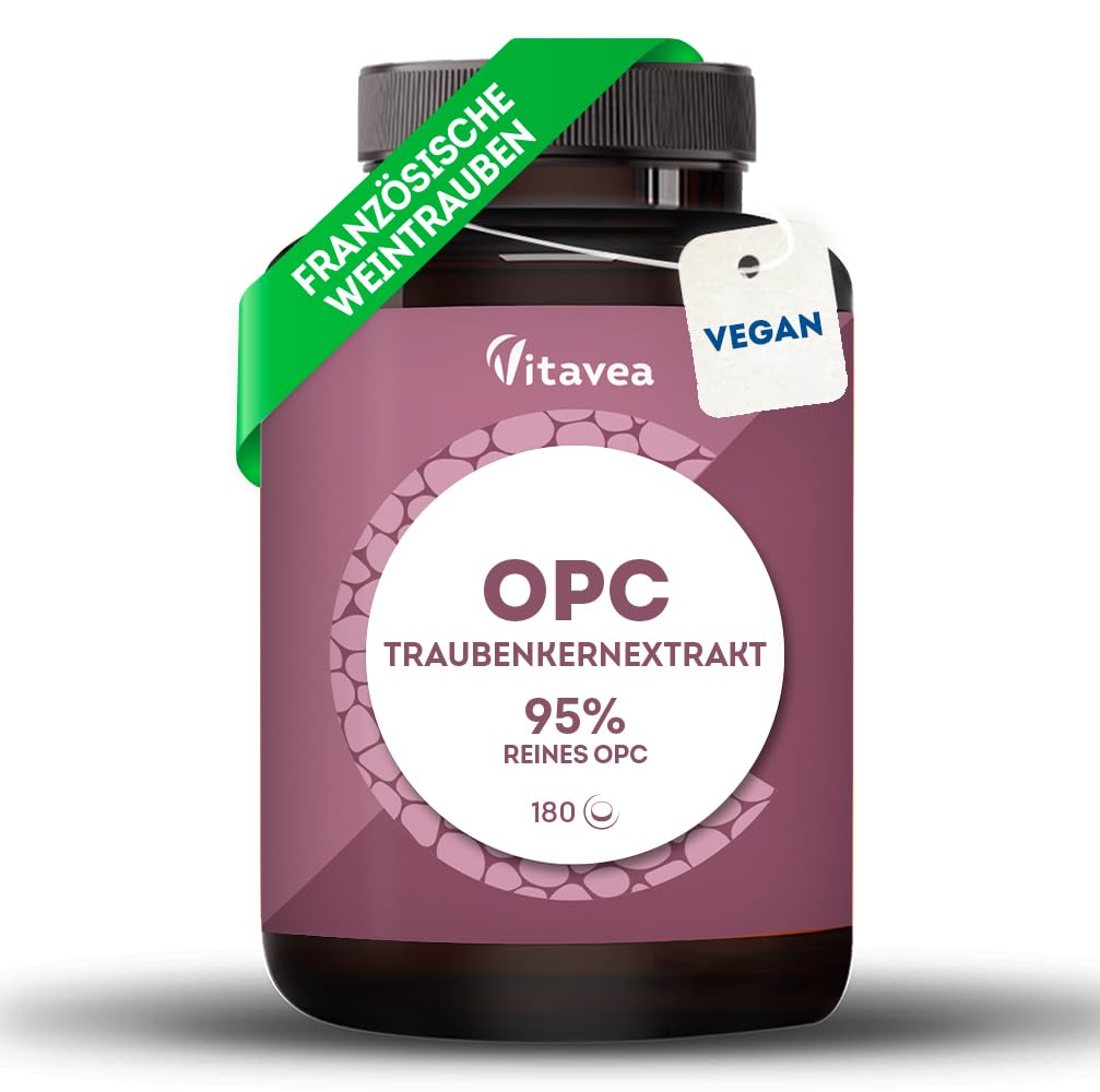 Vitavea OPC Traubenkernextrakt Hochdosiert 95% rein – 180 Tabletten