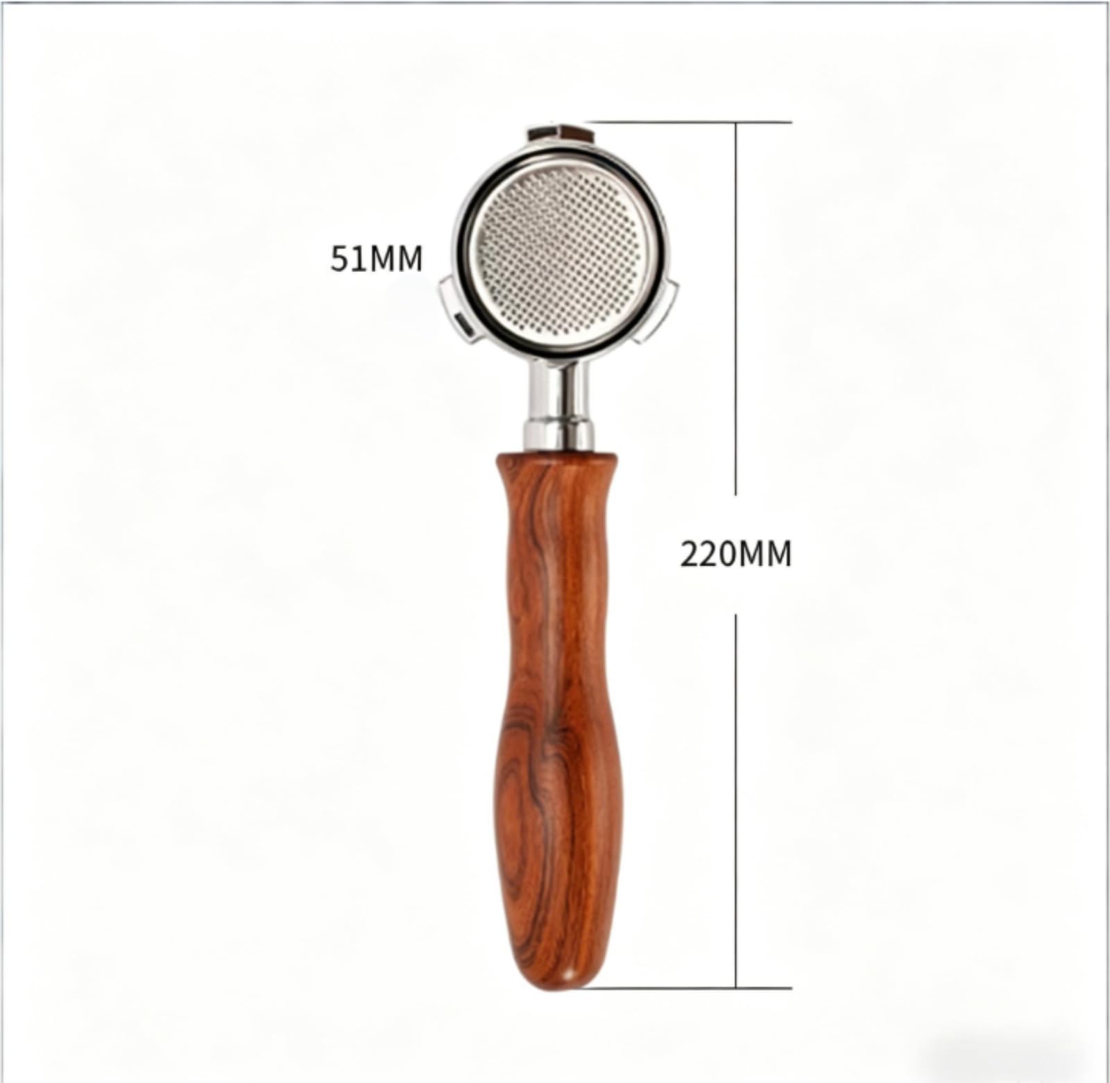 Portafiltro senza fondo da 51 mm, portafiltro professionale senza cestello filtro non pressurizzato, adatto per macchine da caffè espresso.