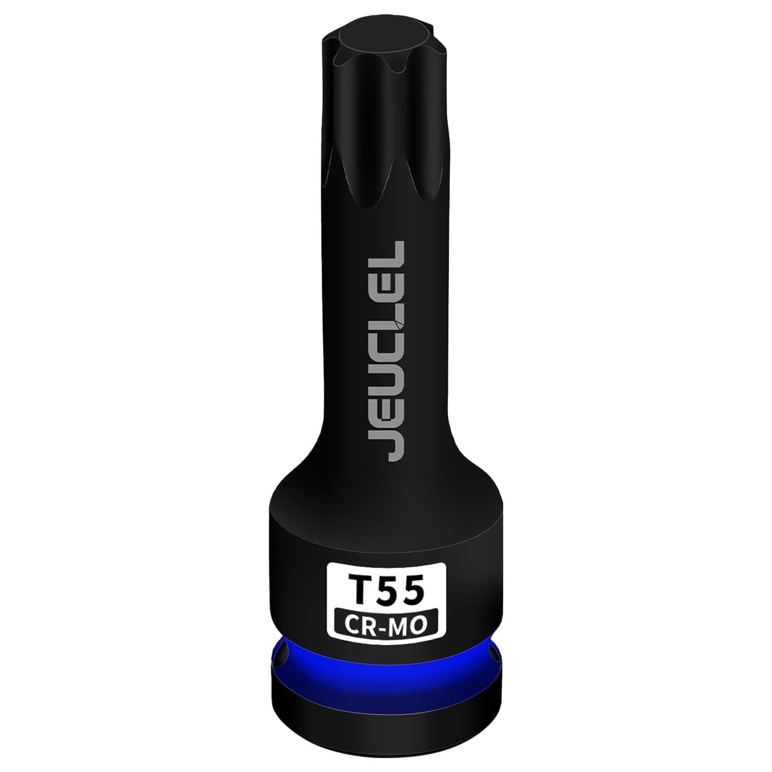 JEUCLEL T55 Torx Star 6 Point Impact Bit Socket, T55 1/2-Inch Square Drive 3-Inch Long Torx Socket, Cr-Mo Steel Lengthen Screwdriver Adapter Tool