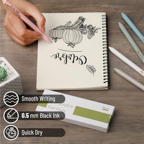 Bolígrafos de gel retráctiles Mr. Pen 5 unidades tinta negra miniatura 3