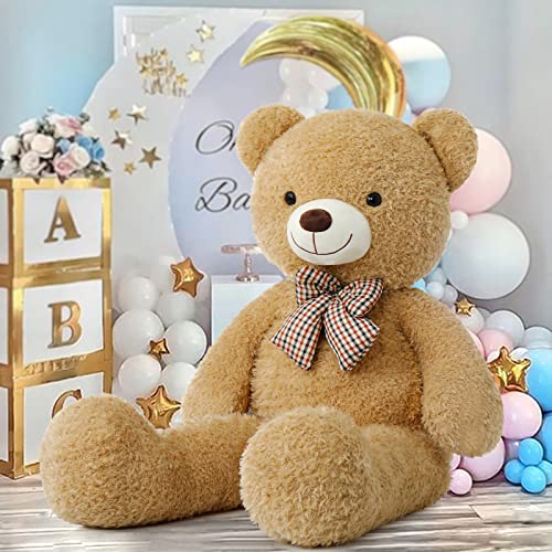 Doldoa Giant Teddy Bear Stuffed Animal, Big Teddy Bear For Baby Shower, Life Size Teddy Bear For Girlfriend Children, 47Inch, Tan #TOP3