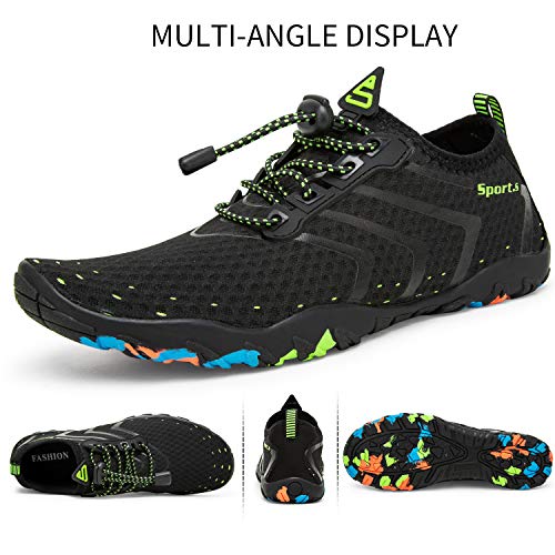 Men's Aqua Water Shoes Lightweight Quick Drying Boating Barefoot Sneakers for Beach Pool Swim4