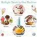 Secura Mini Ice Cream Maker for Gelato, Sorbet, Frozen Yogurt, 0.4QT Automatic Electronic Gelato Maker with Mixing Spoon & Recipe Book, Quick Homemade & Great Gift,Aqua