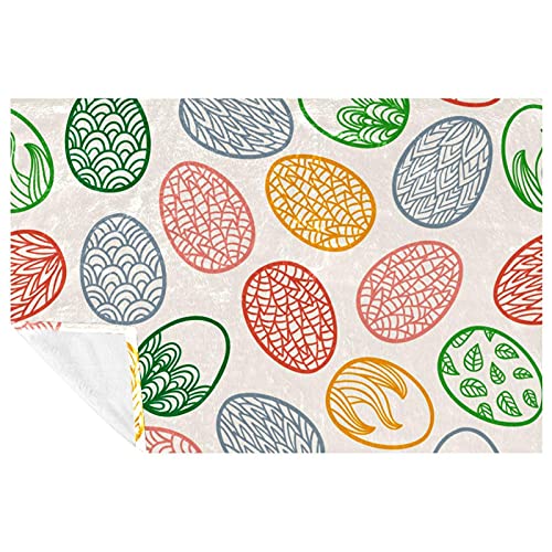 Couverture chaude œufs de Pâques 150x100 plaid canapé lit camping pique-nique - 2