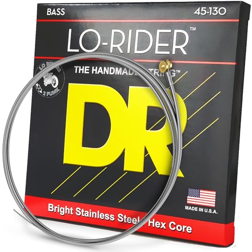DR Strings Lo-Rider - Stainless Steel Hex Core 5 String Bass 45-130 (MH5-130)