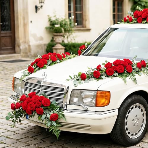 Image of 100Pcs Real Looking Bright Red Artificial Rose Flower Heads, Foam Fake Roses for DIY Wedding Decorations Baby Shower Centerpieces Home Party Valentine's Day Mother's Day Decor