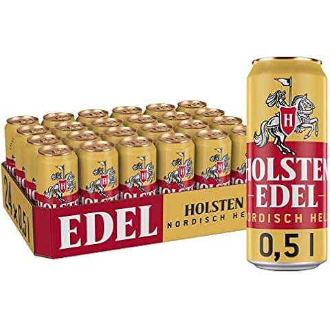 Holsten EDEL 4,8 % Vol. |24 Dosen Helles Bier 0,5 unvergleichlich mild und süffig im Geschmack | Bierdose Einweg (24 X 0.5 L) Cover