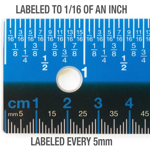 Dual Colour Ruler Snapklik.com : Victor EZ12PBL Plastic Dual Color 12 Inch Easy Read Ruler