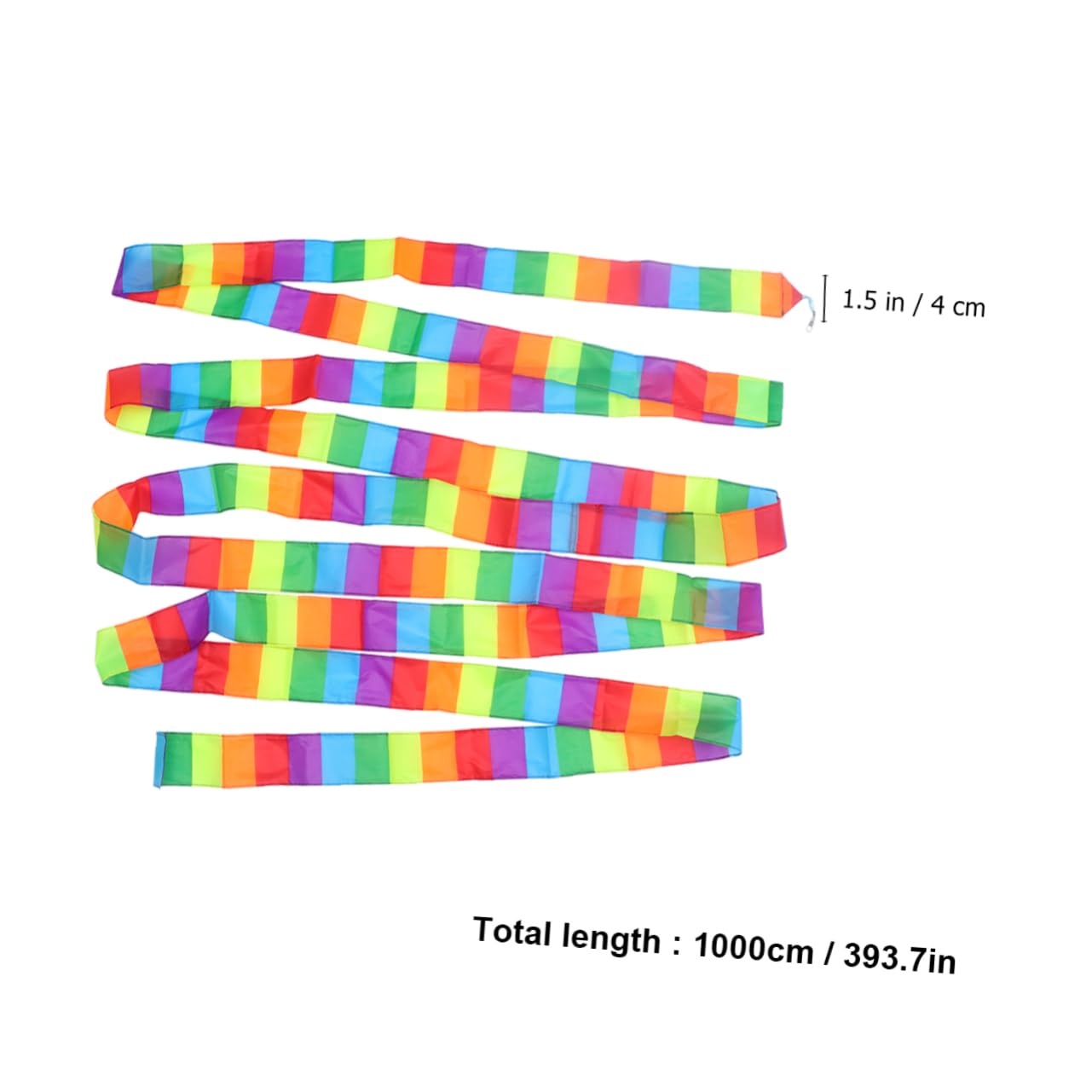 BRIGHTFUFU 10M Colorful Kite Tail Streamer Flat Ribbon for Kite Flying Enhances Stability and Visual Appeal for Stunt and Kites