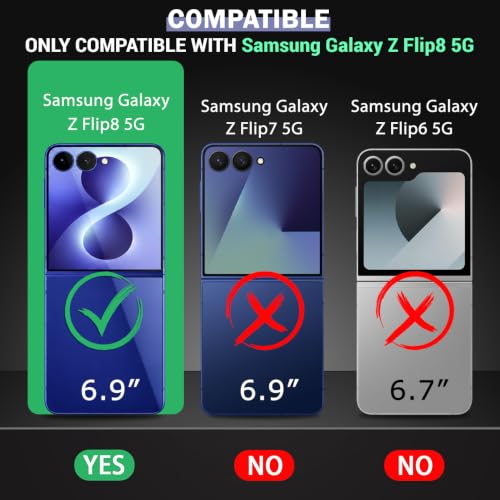 Image of TheGiftKart Crystal Clear Back Cover Case for Samsung Galaxy Z Flip 8 5G | 360 Degree Protection | Shock Proof Design | Hard Back Cover Case for Samsung Z Flip8 5G (PC & TPU, Transparent Bumper)