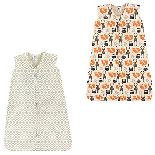 Hudson Baby Unisex Baby Cotton Sleeveless Wearable Sleeping Bag, Forest Aztec, 18-24 Months US