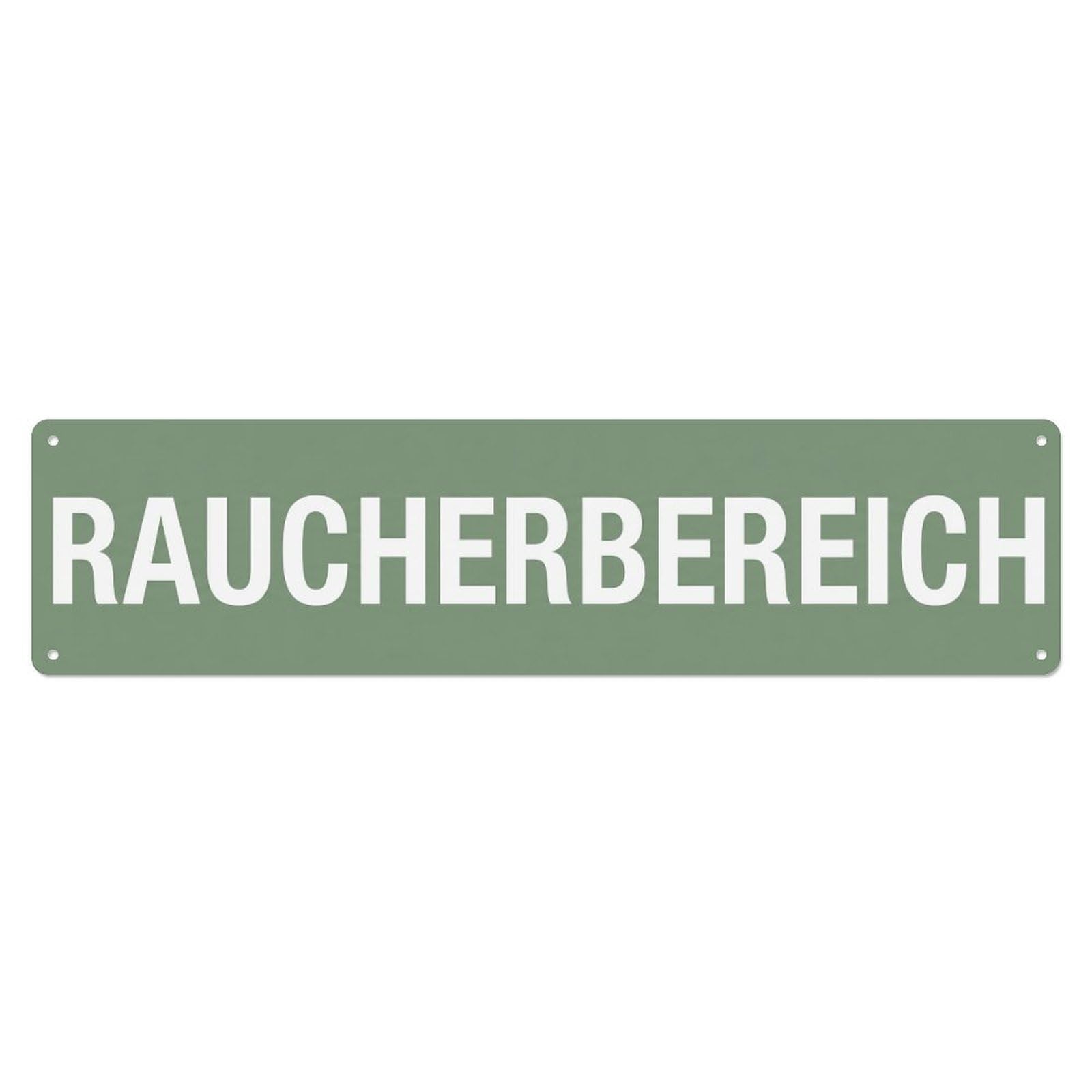 Metal Tin Sign Raucherbereich Smoking Zone Allowed