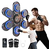 Rankaa Music Boxing Machine mit Boxhandschuhen, LED Licht Bluetooth Musical Boxmaschine, 3 Stufen...