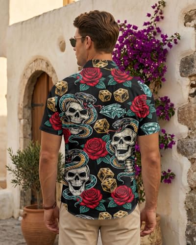 Image of 99TIMORO Fathers Movie Hawaiian Shirt for Men, Characters Button Down Short Sleeve Top, Summer Beach Gifts