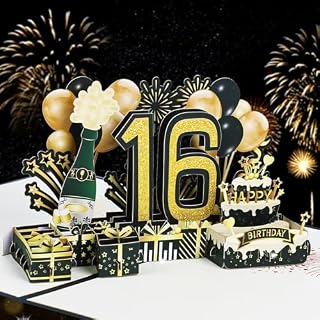 Joyoldelf 50th Birthday Cards for Women, 3D Pop up Birthday Cards for Men, Greeting Birthday Cards with Envelope for Women Mothers Men Friends Romance Gift Card