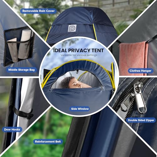 Pop Up Privacy Tent with Reinforced Frame, Portable Camping Shower Tent, Full Coverage Camping Toilet Changing Room for Outdoor Use - UV Protection image 2