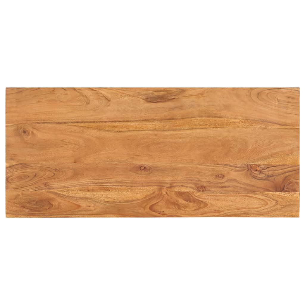 Mały stół ogrodowy, stolik pomocniczy, stolik pomocniczy, stolik kawowy z litego drewna akacjowego, 100 x 45 x 33 cm, na balkon, do salonu, ogrodu, sypialni