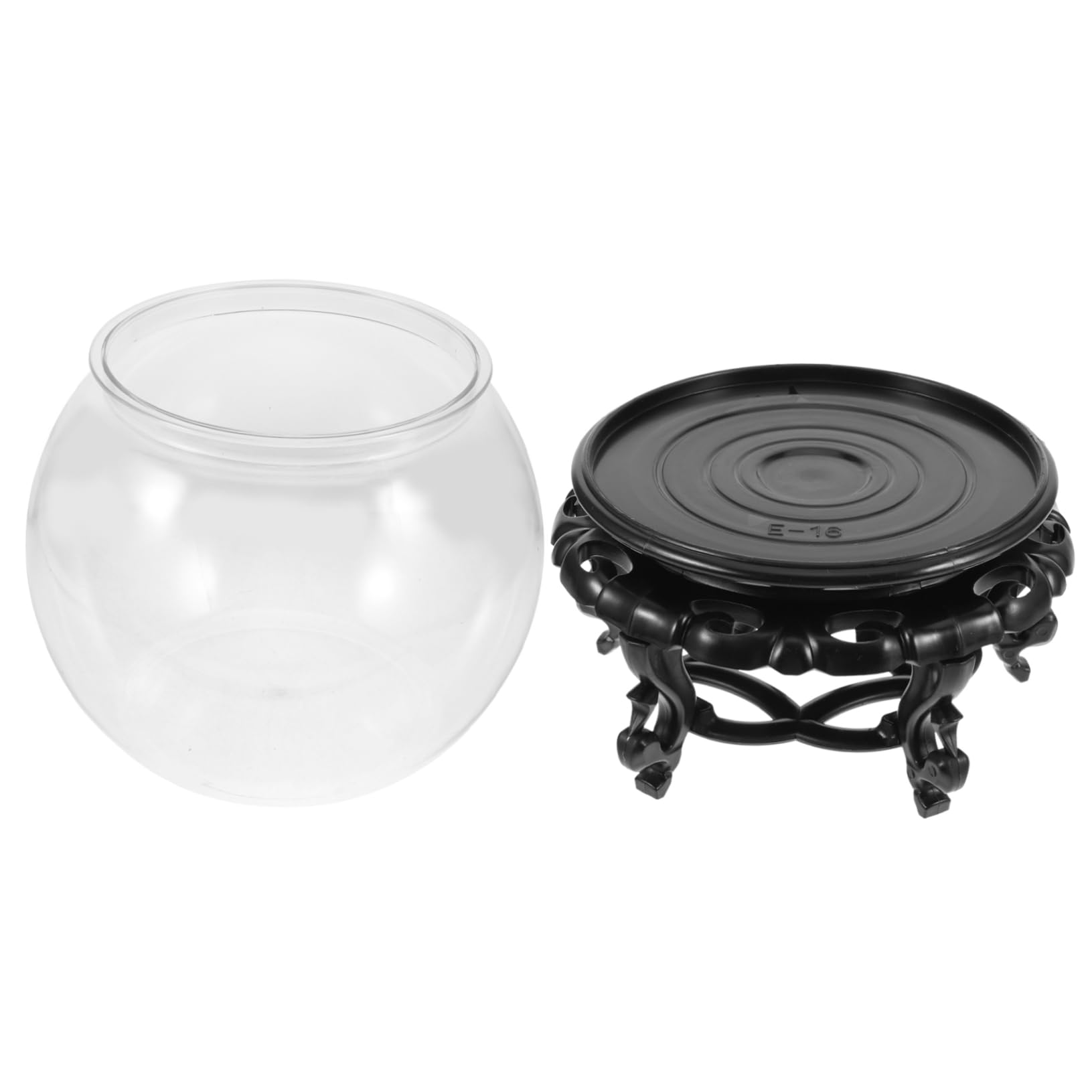 TOYANDONA Pecera De Plástico Transparente Pecera Redonda para Peces Pequeños Anticaída Hogar Decorativa Ligera Acuario De Plástico