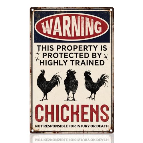 Cartel Chapa Placa Advertencia sobre El Gallinero Divertido Placas De Metal Decorativo Placa De Pared para Carretera Aseo Bar M